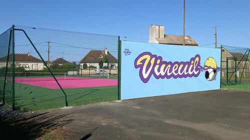 Travaux de réfection du Terrain de Tennis Aout 2022